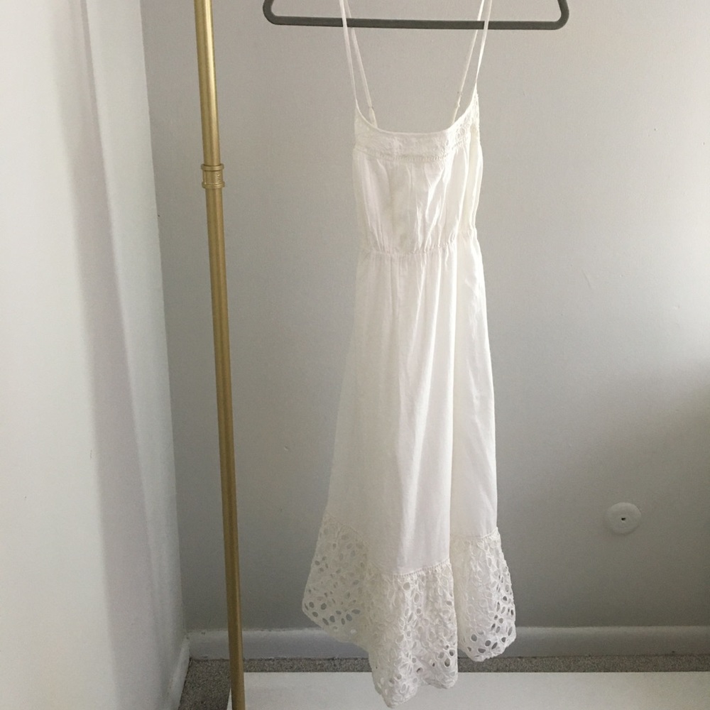 J Crew White Eyelet Dress Size XS
